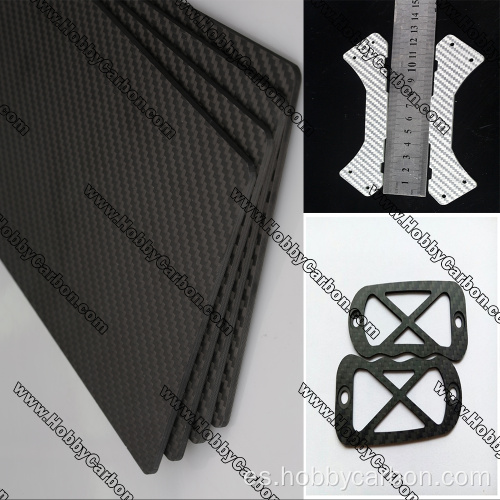 Placa de fibra de carbono de alta temperatura cuasi isotrópica personalizada